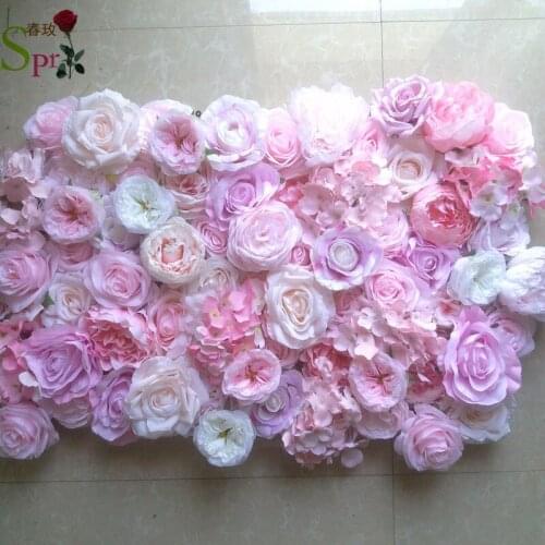 SPR silk rose flower wall backdrop wedding decoration artificial flowers arrangements table runner arch flowers for party baby