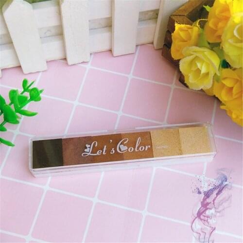 6 Colors Non-Toxic Color Ink Pad Inkpad Rubber Stamp Finger Print Craft