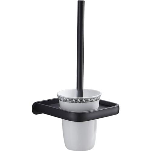 2021 Newest toilet brush cleaning brush set rack wall-mounted non-perforated shelf bathroom toilet brush shelf