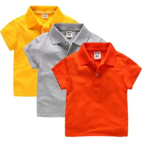 New Unisex Boy Girl Polo shirts for Kids Summer Toddler Tops Girls Polo shirt Cotton Blue shirts Cotton Clothes Short Sleeve