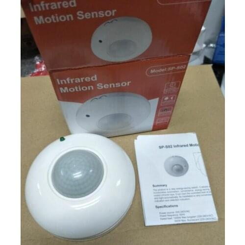 100pcs wholesales big promotion AC 220V 1200w max Infrared PIR Motion Sensor ceiling Lamp Bulb Switch