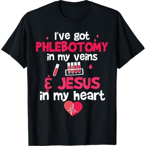 Phlebotomist Christian Jesus Phlebotomy Blood Lab Gift T-Shirt