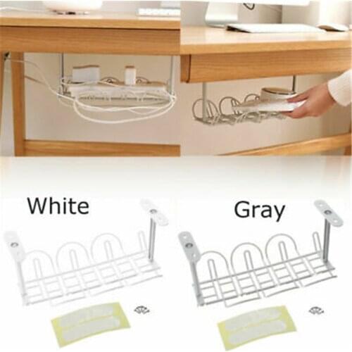 2020 New Fashion Home Living Room Storage Rack Under Desk Cable Management Tray Wire Cord Power Strip Adapter Organizer Shelf