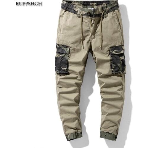 Casual Pants Men Cotton Cargo Pants Summer Thin Stretch Trousers Sports Pants Outdoor Camouflage Multi-Pocket Casual Pants Men