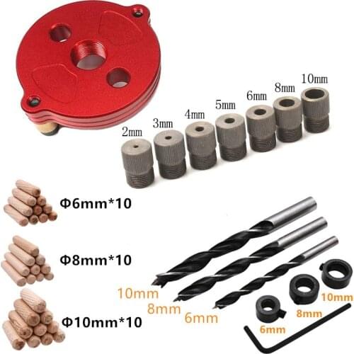 Wood Dowelling Jig Vertical Pocket Hole Jig Punch Locator Drilling Guide Tools Self Centering For For Joinery Woodworking Tools