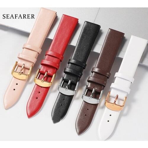 Watch Accessories 12mm-24mm Genuine Leather Watch band For DW Daniel Wellington Watch Strap Fashion Pink Watchbands