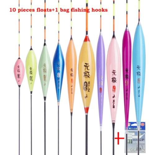 10pcs/lot Fishing Floats Size Random+1 Bag Fishing hooks Barguzinsky Fir float Flotador Pesca Stoppers Bobbers Fishing Tackle