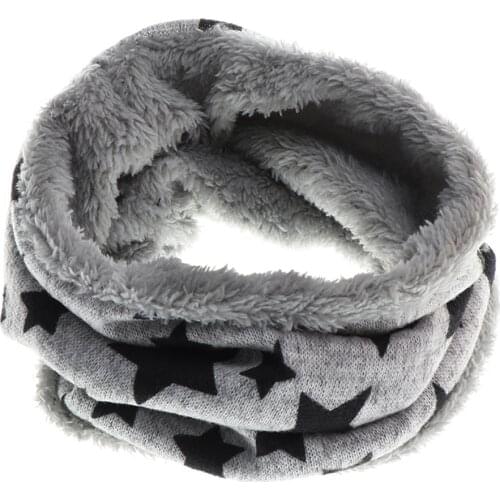 New Autumn Winter Children Scarf Five Stars Print Baby Scarf Boys and Girls Cotton Kids Dot Print Ring Children Loop Scarves