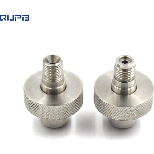 Standard DIN To Male Pipe Thread Adapter Hand Wheel Plus 1/4bspp Male Stem or 9/16-18 UNF Male Stem Stainless Steel SMW001