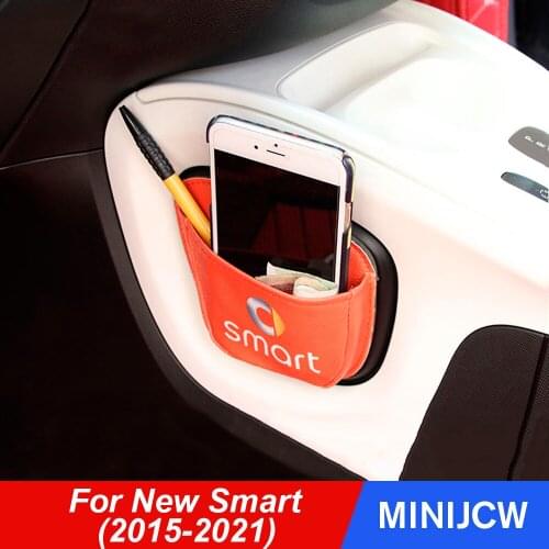Car Styling Storage Bag Box Phone Holder Card Hanging Bag For New Smart 453 fortwo forfour Interior Accessories