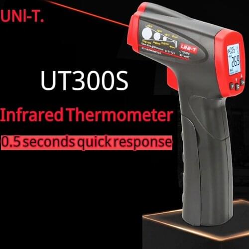 UNI-T UT300S Infrared Thermometer Laser Handheld Thermometer ℃/℉ Option Dual Display (Real-Time/Maximum, Real-Time/Minimum)