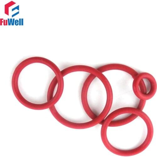 100pcs 3.5mm Thickness Red O Ring Gasket 23/24/25/26/27/28/29/30/31/32/33mm OD Silicon Rubber O Rings Hole Sealing Gasket Washer
