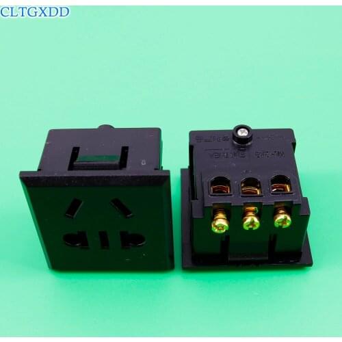 Cltgxdd Screw connection socket Two Or Three Hole Embedded Card Box, Cabinet 5 Hole, Black Five Pin Socket