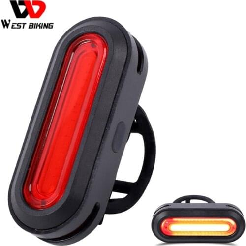 WEST BIKING 180 Lumens Rainproof Bike Back Light 360 Rotatable 6 Modes Bicycle Rear Light For Cycling USB Tail Back lamp