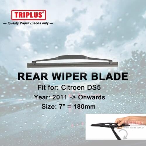 Rear Wiper Blade for Citroen DS5 (2011-Onwards) 1pc 7" 180mm,Car Rear Windscreen Wipers,for Back Window Windshield Blades