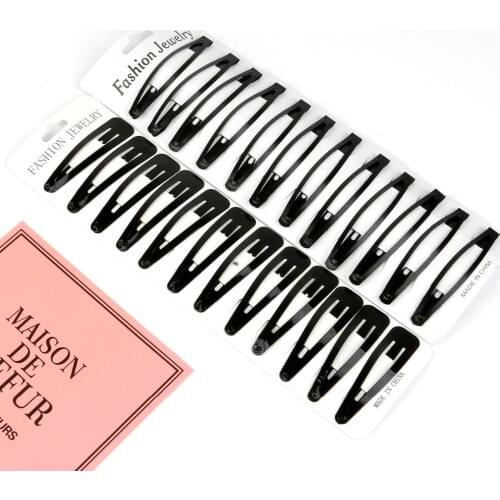 12pcs/set Black Metal Hair Barrettes Hairpins BB Headbands hair clips for girls Womens Hairgrips Hair Accessories