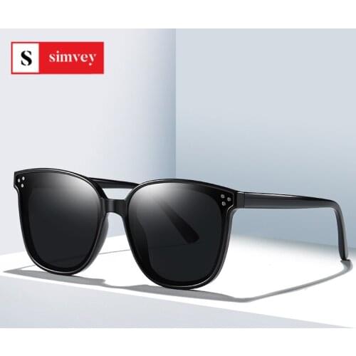 Simvey Retro Womens Cat Eye Sunglasses Luxury Brand Designer Ladies Oversized Sunglasses HD Polarized Lens UV400