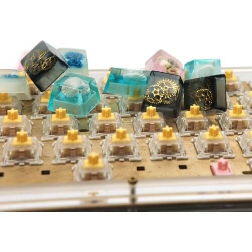 Resin Custom Keycaps For Mechanical Keyboard Cherry Mx Keycaps Mountain Keycap 1pc For gear Rose Flower