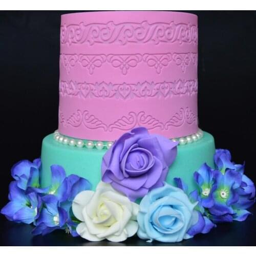 1PCS Silicone Cake Border Decoration Mold Fondant Cake Baking Tools Lace Flower Silicone Mats