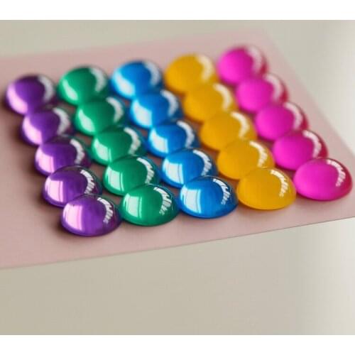 10pcs/lot Vintage Day za gan Jelly Translucent Resin Semi-Pill Earrings Patch Japan DIY Handmade Earrings Materials Accessories