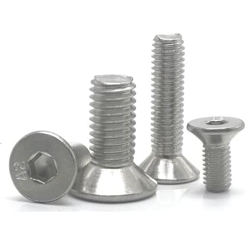 10pcs M10*80mm / M10x85mm DIN7991 Stainless Steel 304 Black Grade 10.9 Hexagon Hex Socket Flat Head Countersunk Screw