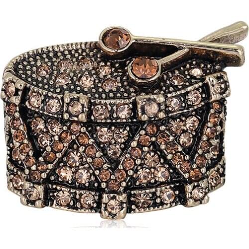 3pc New retro Musical Instruments DIY Brooch Vintage Enamel Lapel Pins Badge for women New Year Simple Clothing Accessories