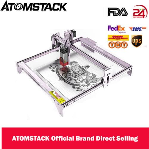 40W ATOMSTACK A5 Pro Laser Engraver Cutting Graving Engraving DIY Laser Cutter For Dog Tag Keychains Nameplates Marking Machine