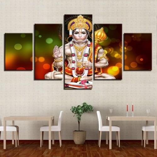 5D diy Diamond Embroidery 5 Pieces Lord Hanuman,Religious,Diamond Painting Full Square/Round Drill Mosaic gift cross stitch