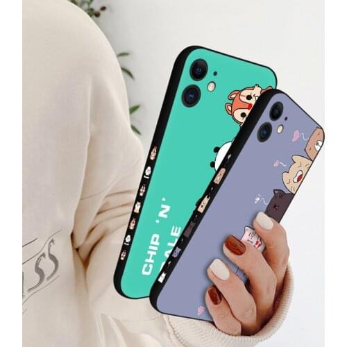 Side Pattern Phone Case For Apple iPhone 12 Pro Max Mini Original Cute Bear TPU Cover For iPhone 11 Pro X XR XS 6s 7 8 Plus