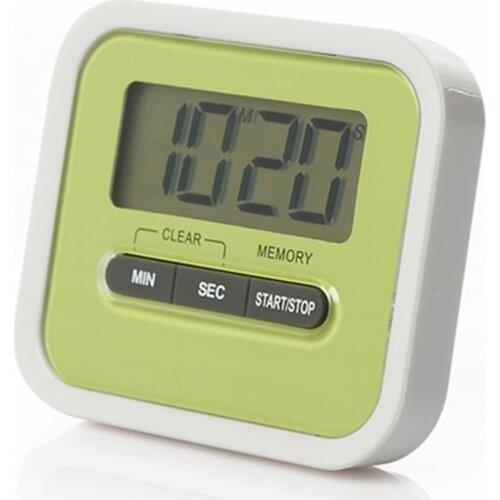 Digital Kitchen Timer Magnetic Backing Stand Mini LCD Count Up Countdown Timer with Loud Alarm for Cooking Baking Kitchen Tools