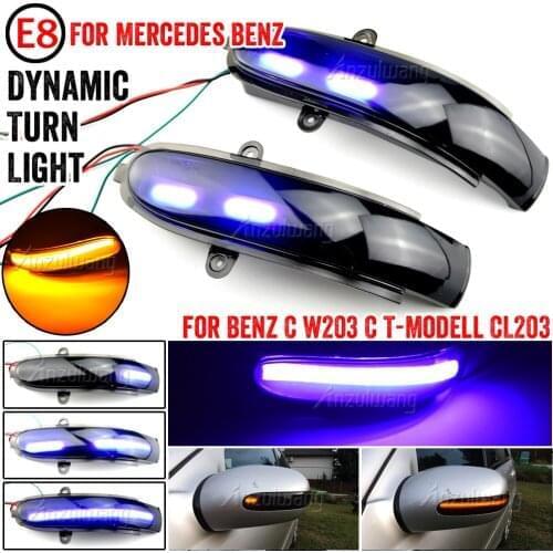 FOR Mercedes-Benz C W203 C T-Modell (S 203) CL203 Dynamic Turn Signal Light LED Side Rearview Mirror Sequential Indicator