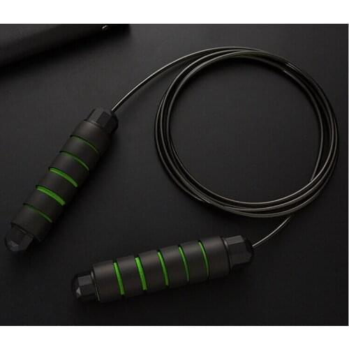 Hot Sale Wire Rope Skipping Training Rope Men and Women Fitness Equipment Sporting Goods (Black / Red / Blue / Green)