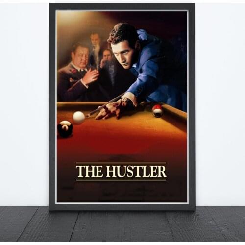 The Hustler (1961) Poster American CinemaScope Drama Film Wall Decor Paul Newman Jackie Gleason Piper Laurie Print Art Gift