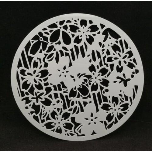 Sakura round Layering Stencils Drawing Color Spray stencil DIY Scrapbook photo album Decorative Embossing DIY card craft