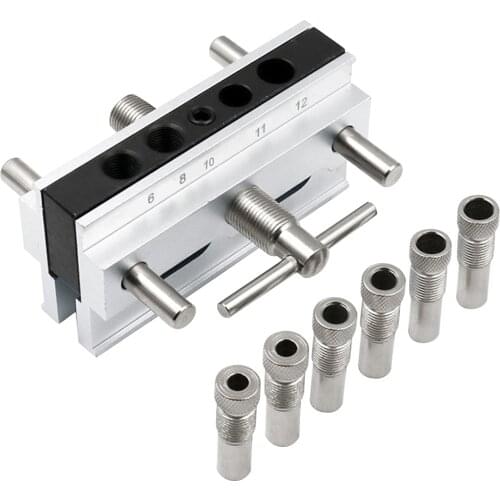 Alloy Steel Woodworking Hole Drill Punch Positioner Guide Locator Jig Joinery System Wood Working DIY Tool