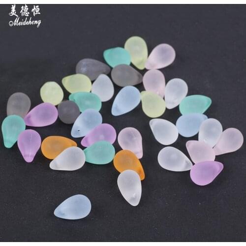 Acrylic Frosted Transparent Beads Water drop Earring accessories Jewellery making DIY Antique Pendant accessories 60pcs/bag