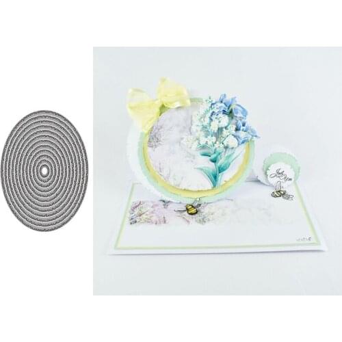 Elliptical Border Metal Cutting Dies for Scrapbooking Handmade Tools Mold Cut Stencil New 2021 DIY Card Make Mould Model Craft