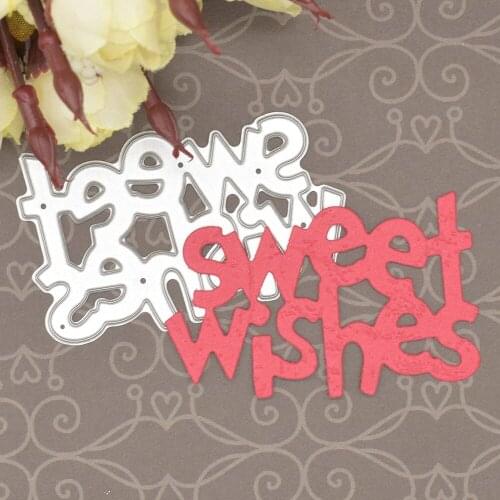 Sweet Love Metal Cutting Dies Words for Scrapbooking Album Birthday Card Making Paper Embossing Dies
