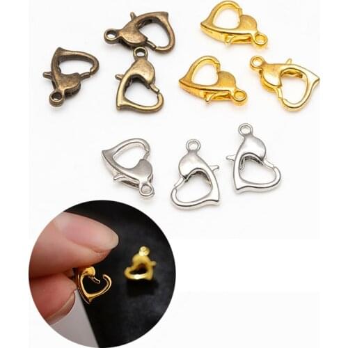 20Pc 10*8mm Metal Lobster Clasps Gold/Bronze/Silver End Clasps Connectors Pendant Flints Jewelry Making DIY Handmade Accessories