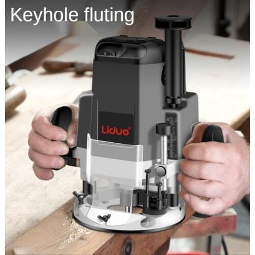 220V Electric Wood Milling Plank Slotting Artifact Multi-Function Trimming Machine Woodworking Tools Engraving Machine Slotting