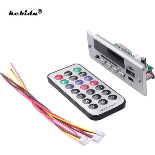 Kebidu MP3 Decoding Board Module Wireless Car USB MP3 Player Bluetooth5.0 TF Card Slot / USB / FM / Remote Decoding Board Module