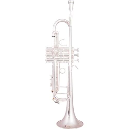 Unique Product Bb Bach Trumpet LT198GS-85 Sliver Plated Musical instrument Professional With Case Free Shipping
