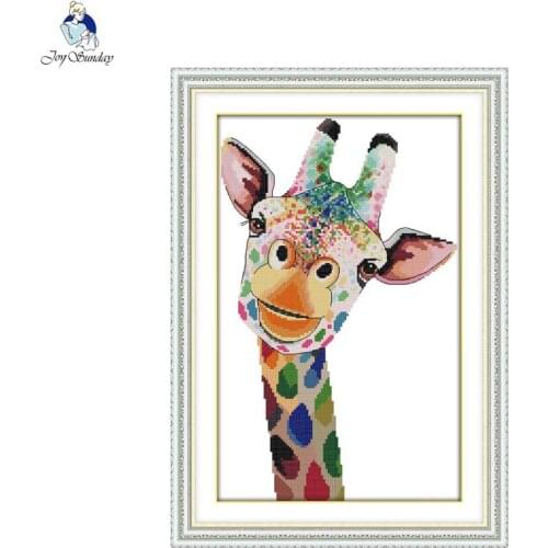 Joy Sunday Giraffe Patterns Counted Cross Stitch kit DIY Hand Made Embroidery set Needlework Home Decoration Send Gift