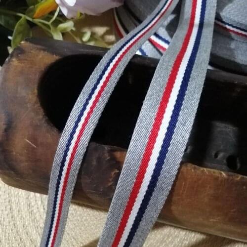 New Gray Blue Red Ribbon paspel band Striped bias tape webbing clothing sewing accessories merceria gift wrap cintas de correr