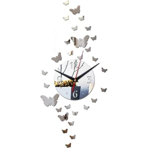 New wall clock acrylic mirror 3d decorative wall clocks diy clock home decoration modern design living room