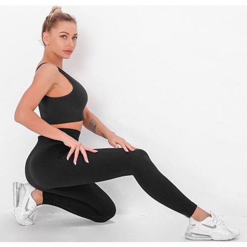 New Seamless Yoga Set Gym Set Women Sports Bras Yoga Pants Leggings for Fitness Clothing Gym Clothing Sports Suits Workout Set