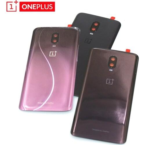 NEW Original Glass Housing For OnePlus 6T Back Battery Cover One Plus 6T 1+ 6 T Door Rear Housing Case +Camera Lens+Adhesive