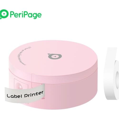 PeriPage Portable Thermal Label Printer Mini Pocket L1 BT Label Maker Sticker Inkless with 1 Roll White Paper Tape for Store