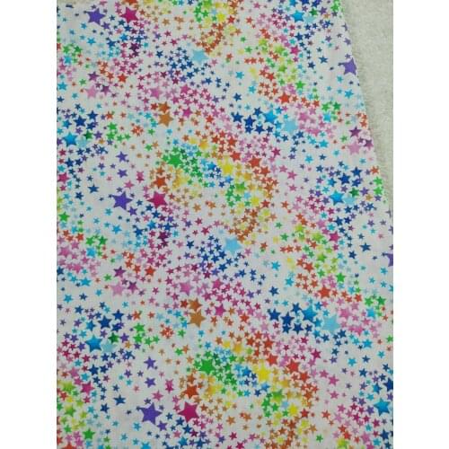 Rainbow Various Color Brilliant Star in pure Sky Cotton Fabric Sewing DIY Home Cloth Dress Clothing Textile Tissue Patchwork