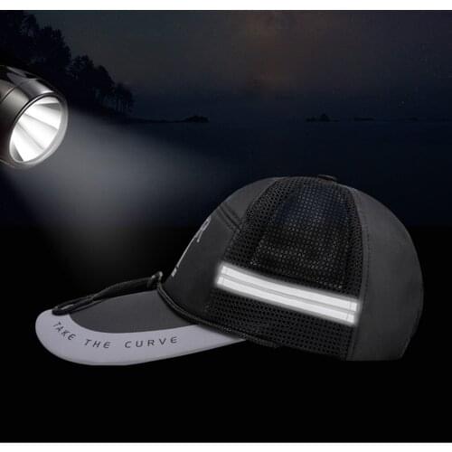 Brave person at night Safety Bump Cap With Reflective Stripes Running Cap Sports Breathable Hard Hat Construction Site Hat A526